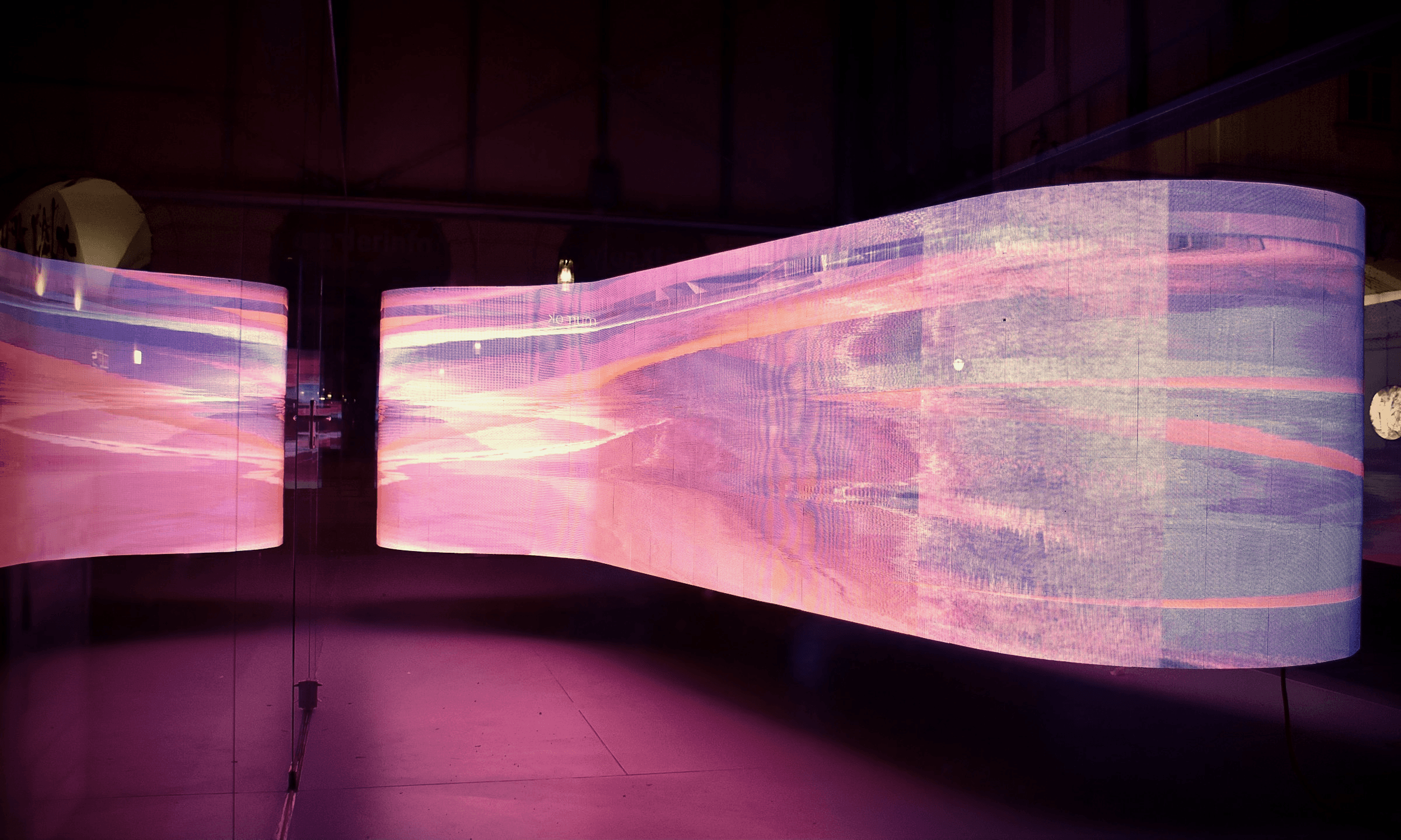 Newsco digital signage deployment — LED ribbon